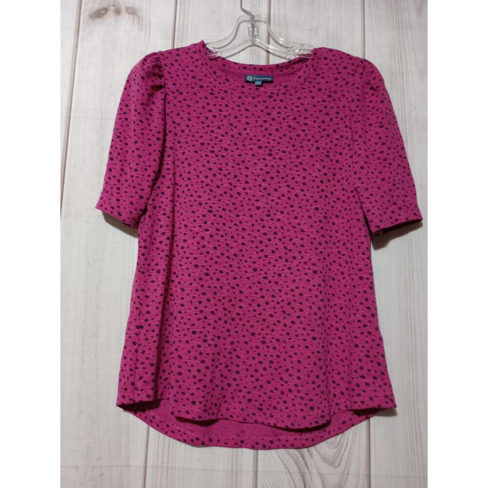 Democracy Pink & Black‎ Short Sleeve Shirt - Women's Small